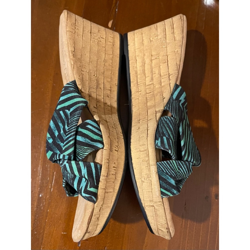 Italian Shoemakers Jungle, Zebra Look Wedge - Picture 3 of 10